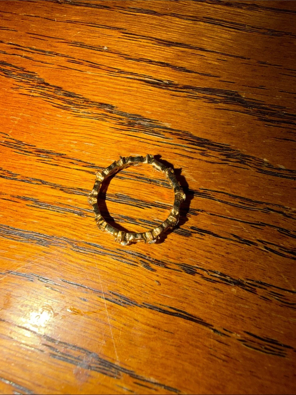 Gold-Tone Textured Stackable Ring - Women Jewelry